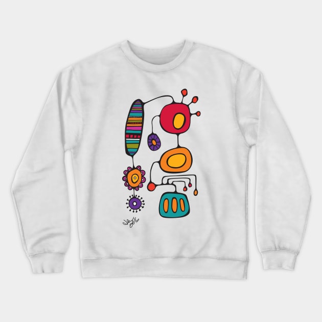 Feather Flower Chime Crewneck Sweatshirt by ghennah